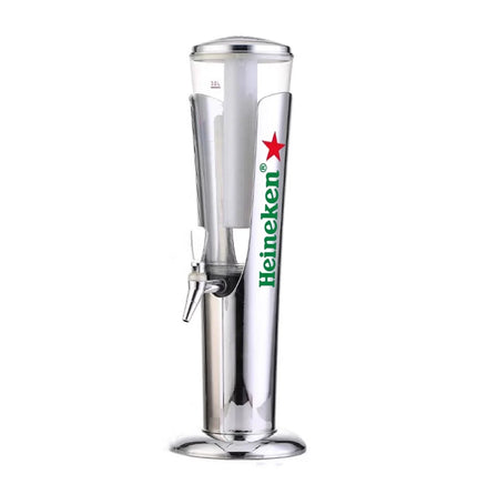 Portable Hotel Commercial 3L Fruit Juice Dispenser LED Light Beer Tower with Ice Tube Beverage Dispenser