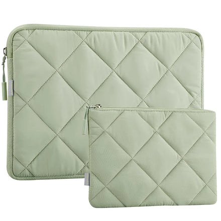 Custom Logo 13 14 15 16 Inch Laptop Case Cover Bag Quilted Puffer Puffy Laptop Pouch Laptop Sleeve Carrying Case