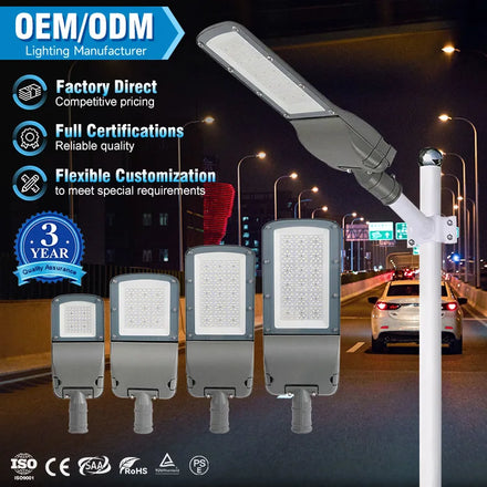 COVEDA High Quality Energy Saving Waterproof Streetlight 50w 100w 150w 200w Outdoor Ip66 Led Street Light