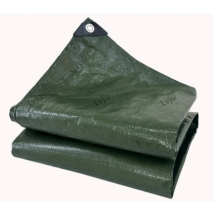 LVJU 12ftx26 ft 4x8m PE Tarpaulin Sheet Waterproof Ground Camping Sheet Tent Heavy Duty Poly Tarp