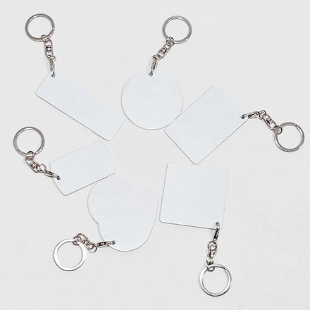 Wholesale Blank Sublimation Printable Aluminum Keychain for Home Decoration