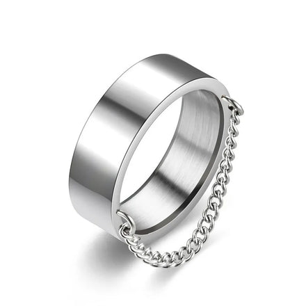 YK New Style Personalized Punk Hip Hop Handicraft Fashion Stainless Steel Chain Fine Jewelry Rings Custom Wholesale