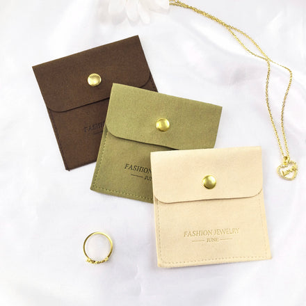 Custom Logo Microfiber Gift Jewelry Packaging Pouch Bag with Insert Pad and Jewelry Package Set for Box