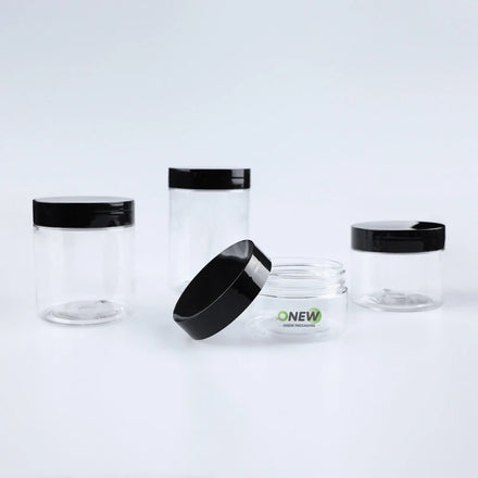 Transparent Plastic Pet Packaging Tins Jar for Food clear Plastic Container Jar with Plastic Lid