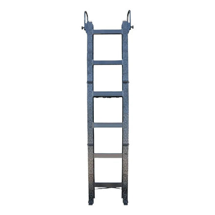 Thickened Aluminum Alloy Tactical Telescopic Folding Ladder 6 Steps 1.8m 2.4m 3M Portable Roof Fire Ladder 150kg Load Capacity
