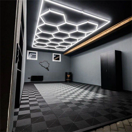 Hot Sale 6500K Aluminum Hexagonal COB LED Ceiling Workshop Garage Lamp IP54 Rated for Workshops and Garages