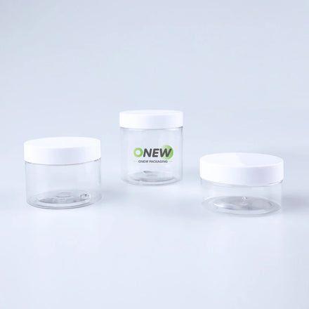 Manufacturer Make Frosted Plastic Jars for Cream clear Packing Pet Container Jar for Cosmetic