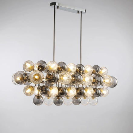 Post-modern Two-color Creative Bubble Glass Ball Design Chandelier Simple Light Luxury Restaurant Model Room Pendant Lights