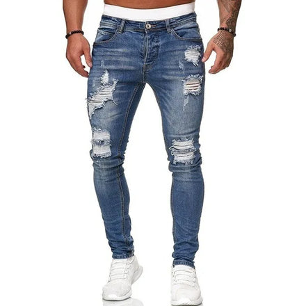 Wholesale Plus Size Denim Jeans for Men Straigh Wide Length Jeans Custom Washed Paint Men's Jeans Pants