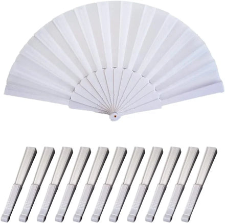 FAREA Wholesale Plastic DIY Handmade Foldable 23cm Love Theme Spanish Hand Fan Customized for Promotion and Festival