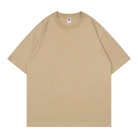 Wholesale Summer Short Sleeve Luxury Quality Custom Logo 210GSM 100% Cotton Men's Tee T-shirt Blank Plain Oversized T Shirt