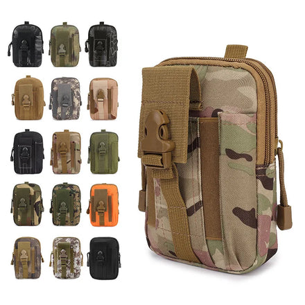 Outdoor Camouflage Bag Mobile Phone Holder Waist Belt Sports Hunting Pouch Multifunctional Tactical Wallet Pouch