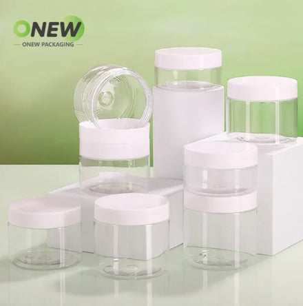 100ml 120ml Pet Plastic Packaghing Jar with Lids for Cosmetic clear Pet Container Tins Jars