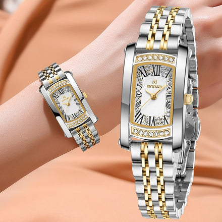 Best Gift for Girlfriend Watch Women Luxury Quartz Retro Slim Stainless Steel Watch Waterproof Conjunto De Reloj Para Mujer