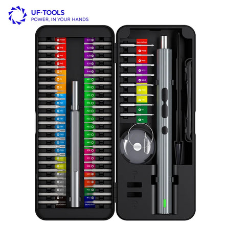 Mini 58 in 1 Electric Precision Screwdriver Kit LED Light Cordless Rechargeable Lithium-Ion Battery Screwdriver DIY Industrial