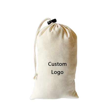 Custom Cotton Tooth Brush Pouch Boutique Muslin Drawstring Bag with Logo for Skin Care Tool Packaging