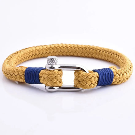 Factory Top Quality D Shackle Braided Rope Bracelet for Girl Female Fashion Cotton Cord Bracelet