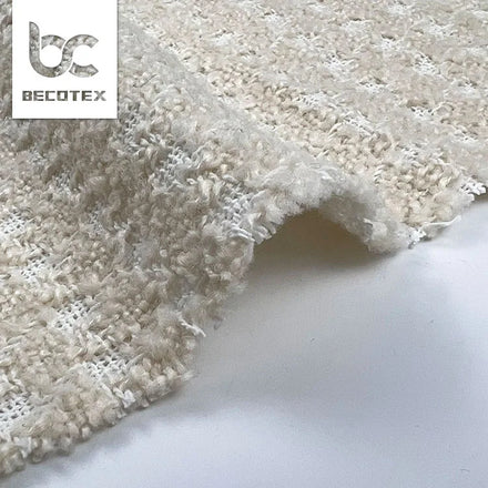 2026 Hot Sale Polyester Thick Woven Fancy Tweed Fabric for Coat Dress