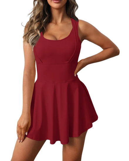 Custom OEM Quick Dry Moisture Wicking One Piece Pleated Tennis Skirt for Women Golf