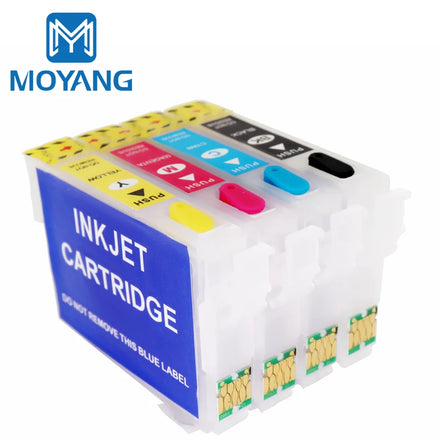 MoYang T1711-4 T1711 Refill Ink Cartridge for Epson Stylus XP-103/203/33/306/406/407/207/303/313/413 Printer Refillable Tank