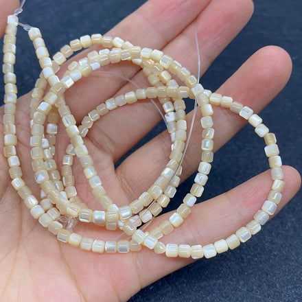 3.5X3.5 Mmm Colorful Natural Shell Tube Beads MOP Dyed Heishi Mother of Pearl Freshwater Shell Loose Beads for Jewelry Making