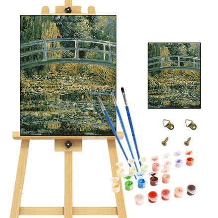 Painting by Numbers Water Lilies and the Japanese Bridge DIY Landscape Paint by Numbers Monet Artwork