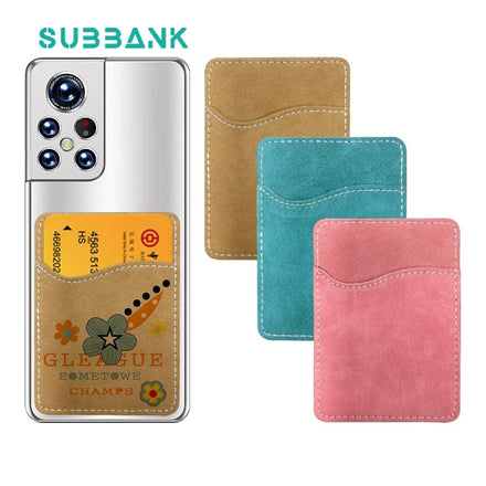 Subbank Custom Logo Sublimation Blanks Credit Card Holders Colourful PU Leather Sublimation Phone Card Holder