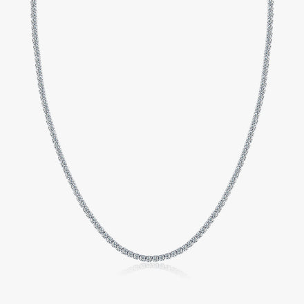 Classic Luxury Full Clear CZ Necklace Solid 925 Sterling Silver Sparkling Choker Necklaces for Women Statement Jewelry