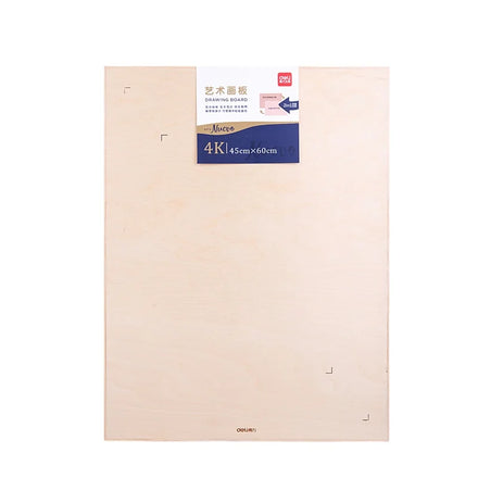 Deli 73882 4K Solid Sketch Drawing Board Wooden Gouache Board Sketchpad Art Supplies for Beginners 16pcs Per Carton Set