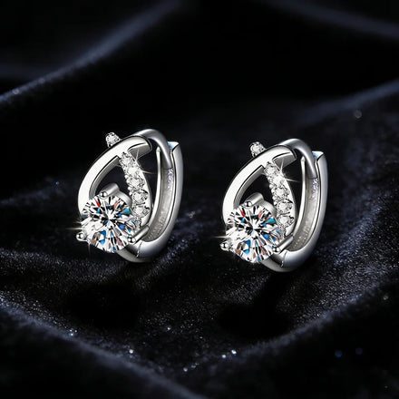 Light Luxury Cross Water Drop S925 Sterling Silver Vvs D Colour Moissanite Chandelier Earrings for Women Wedding Jewelry