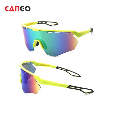 Cango Unique Custom Orange Bike Hiking Running Glasses Windproof Mens Sports Sunglasses Baseball Beach Oem Sunglasses