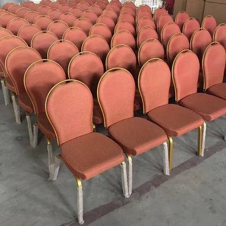 Wholesale Stackable Chaises De Mariage Iron Frame Metal Banquet Chairs Restaurant Dining Wedding Party Outdoor Events-Modern