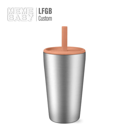 Stainless Steel Kids Dining Tumbler Straw Cup Eco Friendly Kids Drinking Cup Food Grade Stainless Steel Mugs for Back to School