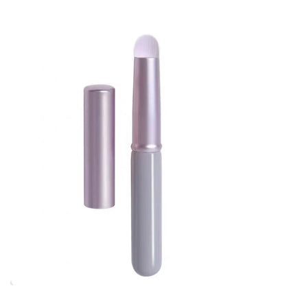Custom Logo Concealer Brush Synthetic Hair Makeup Lipstick Lip Gloss Applicator Mini Round Head Lip Brush With Cap