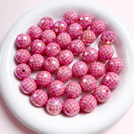 Wholesales Plastic 16MM Bubblegum UV Round Acrylic Beads Solid Color Loose Plastic Beads for Bracelet Jewelry Making