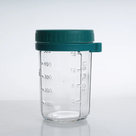 HOT Selling 300 ml Overnight Oats Container Glass Mason Jars With Lid and Spoon Set With Measurement Marks