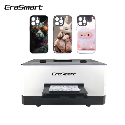 EraSmart Factory Direct Sell A5 Small Size 12*21 cm Uv Printer Cell Phone Case Printer Led Uv Flatbed Printer