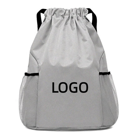 Custom Logo Folding Portable Gym Bag Drawstring Backpack for Outdoor Casual Draw String Backpacks Shoes Gym Drawstring Bags