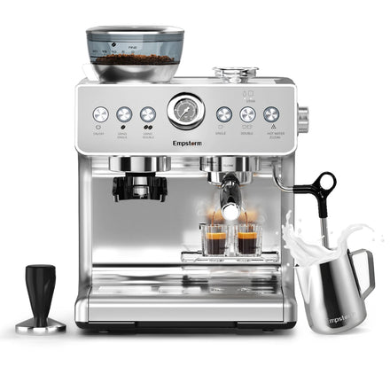For Automatic Espresso Coffee Machine 19 Bars Pressure Digital Control Stainless Steel for Commercial Home Office RV Use