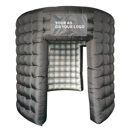 Portable Inflatable 360 Dome Tent Wall White and Silver Inflatable Led Photo Booths Enclosure Backdrop