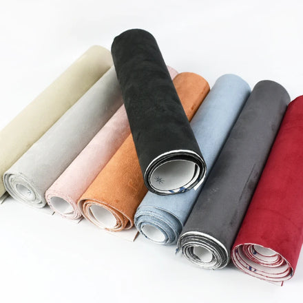 Meetee FA404 20*30cm 0.8mm Thick Furniture Decoration Suede Self-Adhesive Fabric Leather Cloth for Car Interior Stretch Fabrics