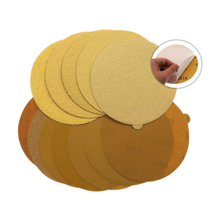 PEXMIENTAS Premium 150mm Round Aluminum Oxide Sandpaper Discs with Adhesive Back Sandpaper Roll PSA Sanding Discs