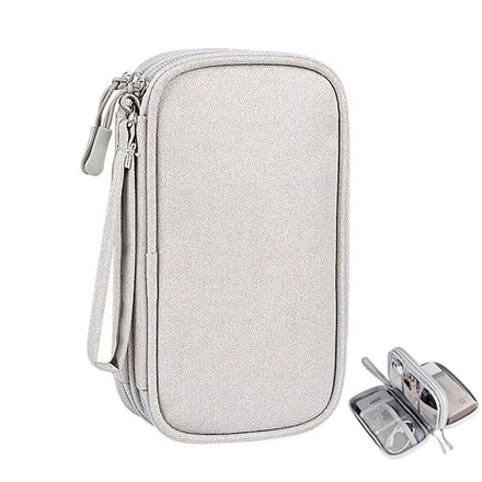 Fashionable Multi-Layer Waterproof Storage Bag for Digital Accessories Protective Case for Disks Zipper Portable Charger Cable