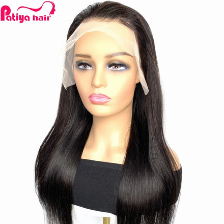 Deals and Discount Lace Front Wig Virgin Remy Hair Straight 13*4 Transparent Swiss Lace Peruvian Human Hair Wigs for Black Women