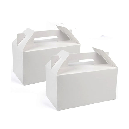 White Free Diy Craft Gift Gifting Cake Food Gable Packaging Kid Birthday Wedding Candy Portable Paper Handle Box