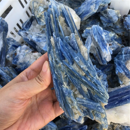Natural Quartz Crystal Blue Kyanite Rough Specimen Cyanite Mineral Blue Quartz Crystal for Decoration