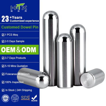 Internal Thread Cylindrical Dowel Pins Knurled Pin 3mm Steel/Alloy Titanium Pin Hardened Dowel Pin M1 M1.5*3 High Accuracy