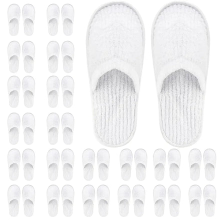OEM ODM Eco Friendly Global Recycled Coral Fleece Disposable Customized Color & Logo Home Hotel Traveling Spa Airline Slippers