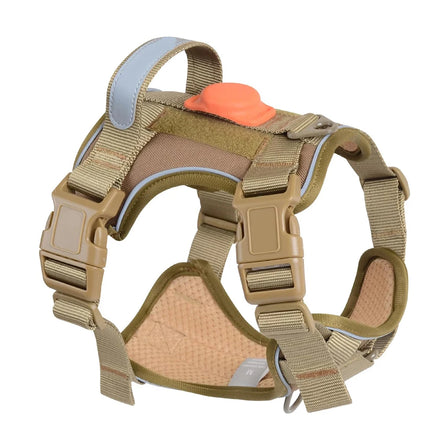 2024 New Design Reflective Nylon Dog Harness No Pull Comfortable Mesh Airtag Pet Harness for Small Medium Large Dogs