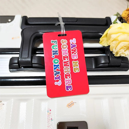 Fashionable Hot Selling Stock Custom Logo Hand Bag Printing Logo Water Proof Pvc Rubber Material Luggage Tag for Backpack